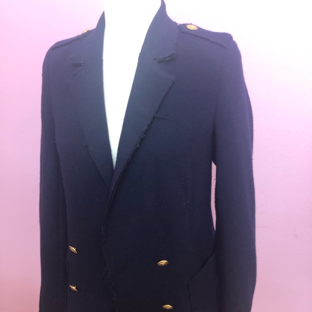 Zara Navy blue knit blazer - Picture 2 of 5